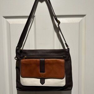 Fossil Kinley Colorblock Leather Crossbody Bag